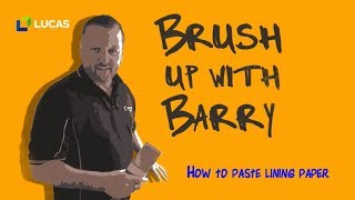 How to Paste Lining Paper [upl. by Esirahc655]