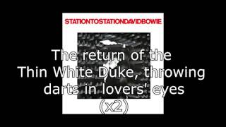 Station to Station  David Bowie  Lyrics [upl. by Horsey]