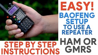 Baofeng UV5R Add CTCSS and DCS Codes amp Tones On The Keypad And Connect To amp Talk On A Repeater [upl. by Eppesuig]