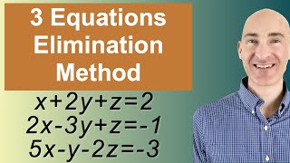 Solving Systems of 3 Equations Elimination [upl. by Seagraves861]