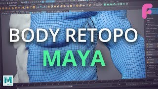 How to Retopologize the Body in Maya [upl. by Laurentium]