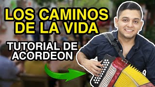 LOS CAMINOS DE LA VIDA Tutorial Acordeón [upl. by Courcy660]