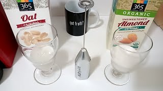 Oat Milk vs Almond Milk part 2 Frothing Test [upl. by Yerffoj]