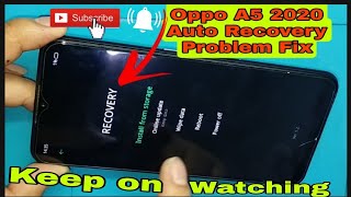 How To Repair Oppo A5 2020 Auto Recovery Mode Problem  Tested Sulotion 100 Working  Tips 2021 [upl. by Nereen]