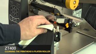 Zebra ZT400 Howto Clean the Printhead amp Platen [upl. by Haisa509]