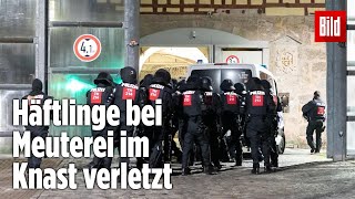 Gefängnismeuterei Polizei stürmt Knast in Thüringen  JVA Untermaßfeld [upl. by Annoel180]